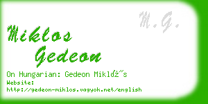 miklos gedeon business card